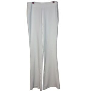 Julie Brown Women's Pants Side Zip Flare Leg Minimalist Chic White Size 2 NWT
